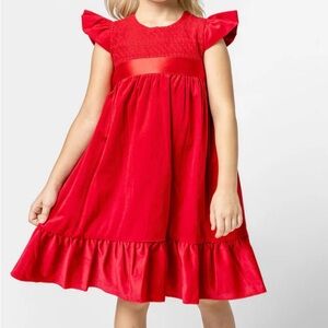 Holly Hastie London Poppy smocked velvet dress NWT